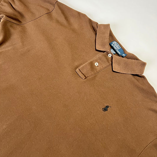 Vintage Ralph Lauren Brown Polo Shirt XL / XXL - Cats on Stacks VNTG