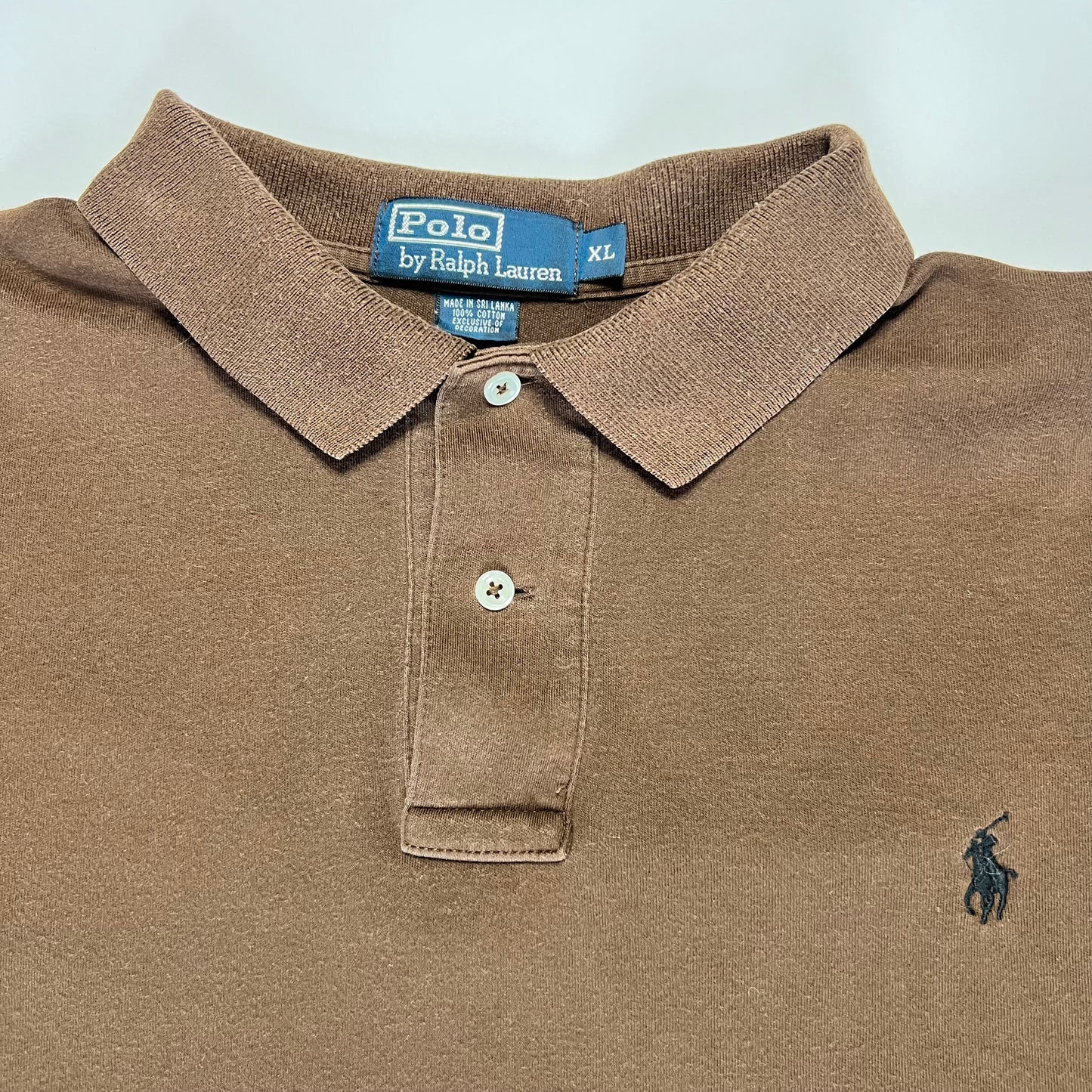 Vintage Ralph Lauren Brown Polo Shirt XL / XXL - Cats on Stacks VNTG