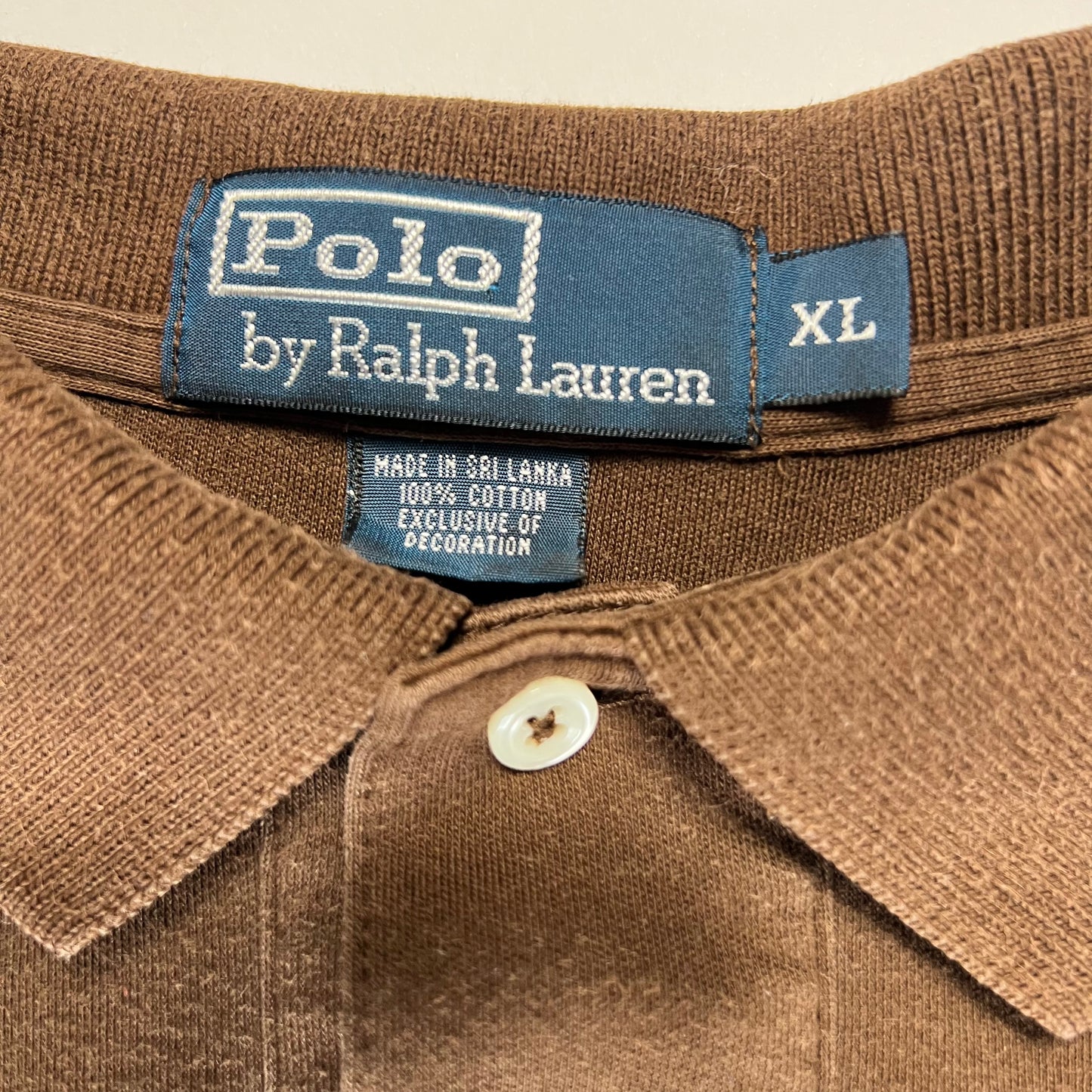 Vintage Ralph Lauren Brown Polo Shirt XL / XXL - Cats on Stacks VNTG