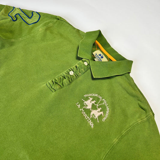 Vintage La Martina Green Polo Shirt M - Cats on Stacks VNTG