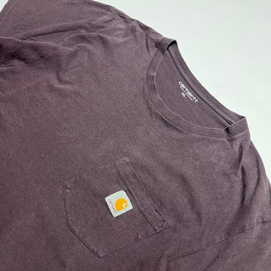 Carhartt Dark Purple Pocket T-Shirt M / L - Cats on Stacks VNTG