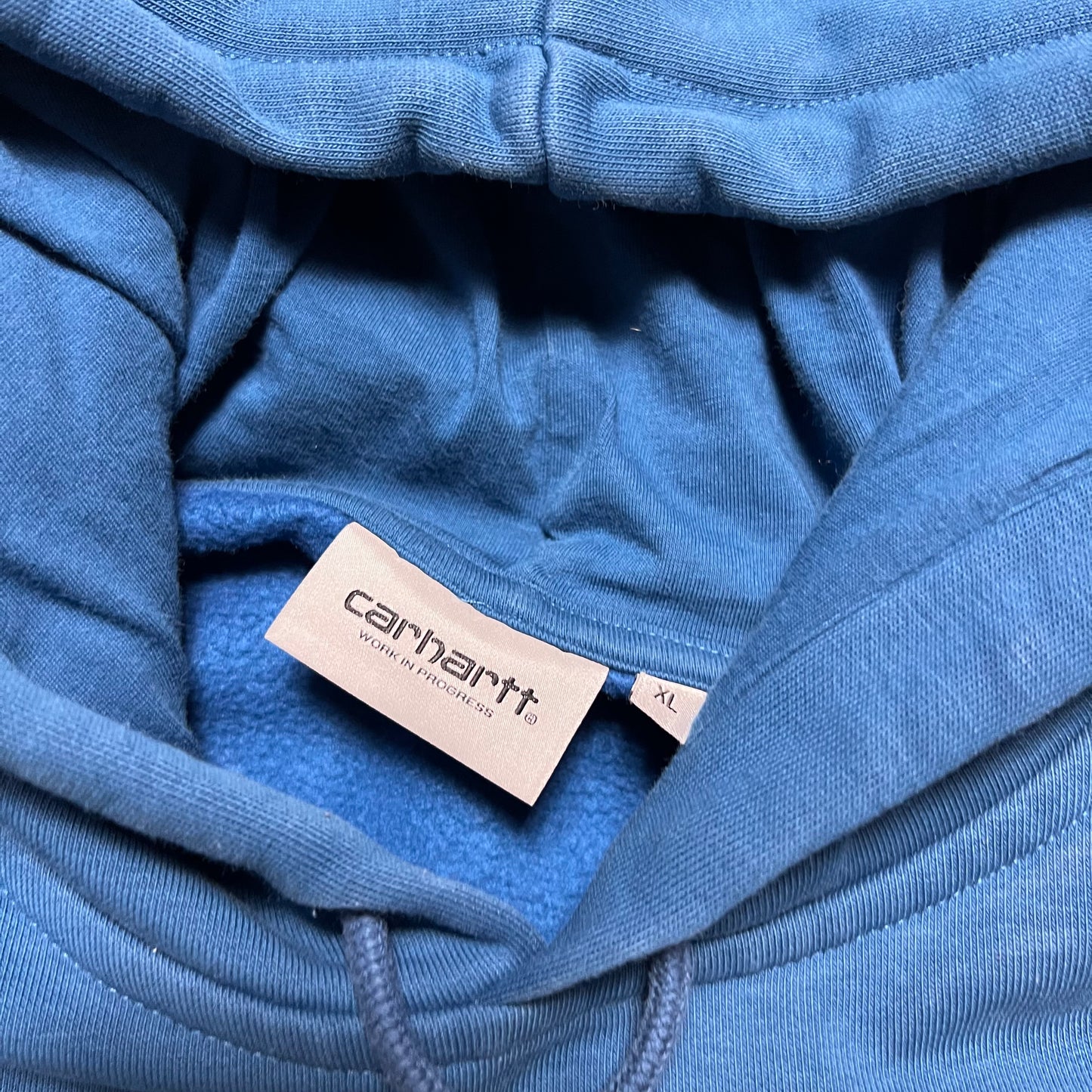 Carhartt Hooded Chase Sweat Blue Hoodie L / XL - Cats on Stacks VNTG