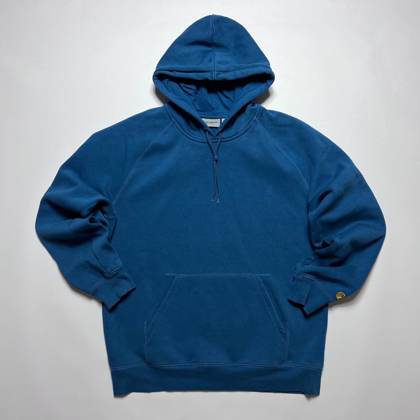 Carhartt Hooded Chase Sweat Blue Hoodie L / XL - Cats on Stacks VNTG