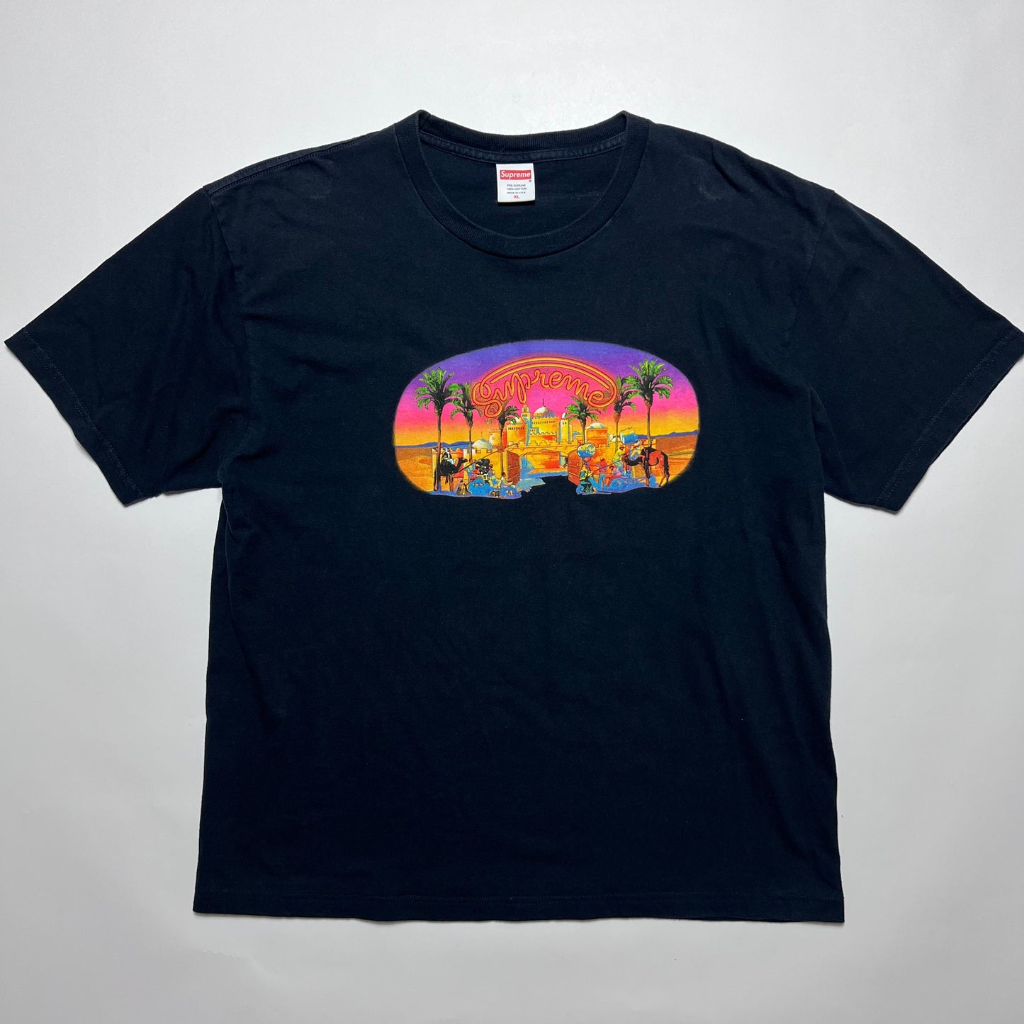 Supreme Arabic Studios Dark Blue T-Shirt L - Cats on Stacks VNTG