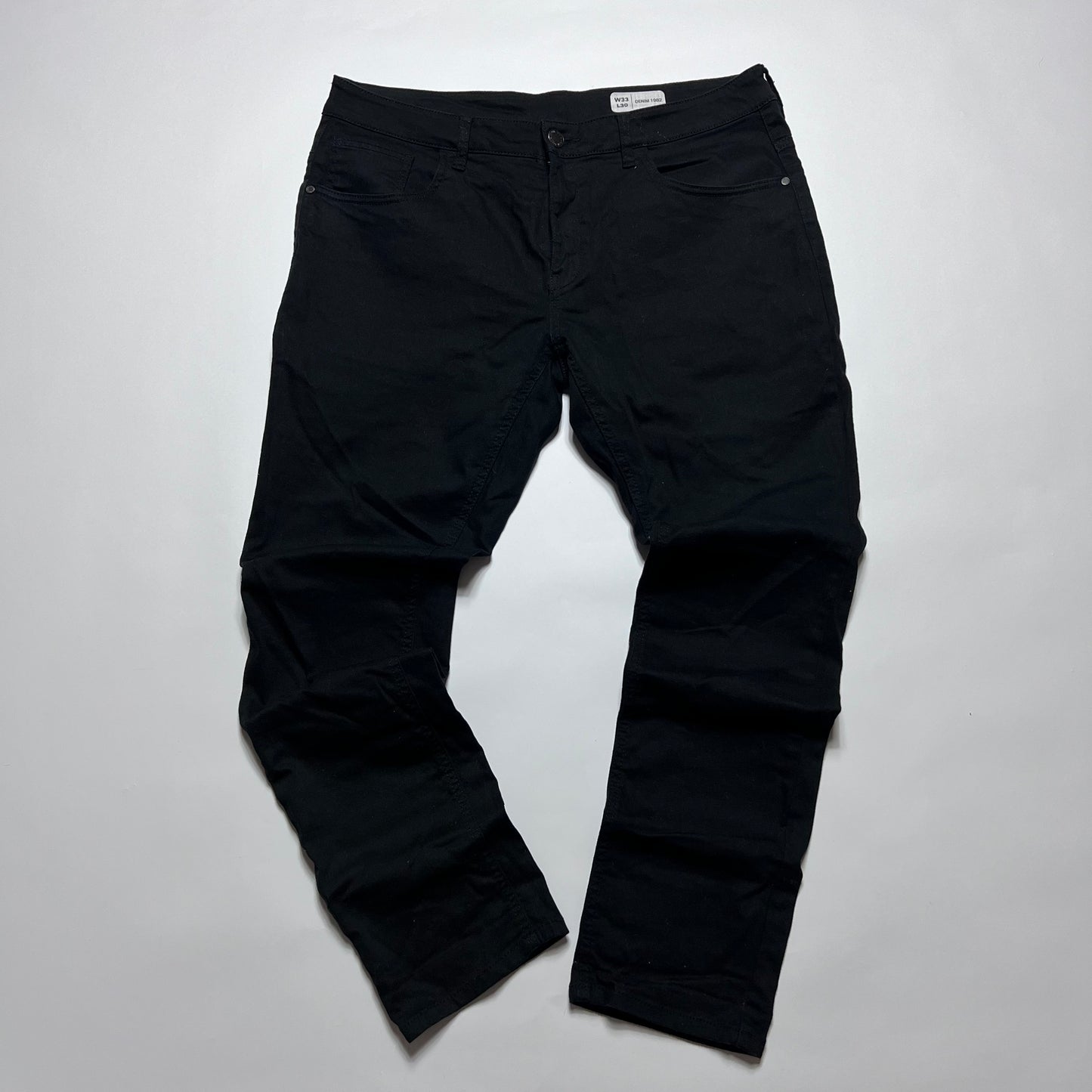 Slim Fit Basic Black Denim Pants 33/30 - Cats on Stacks VNTG