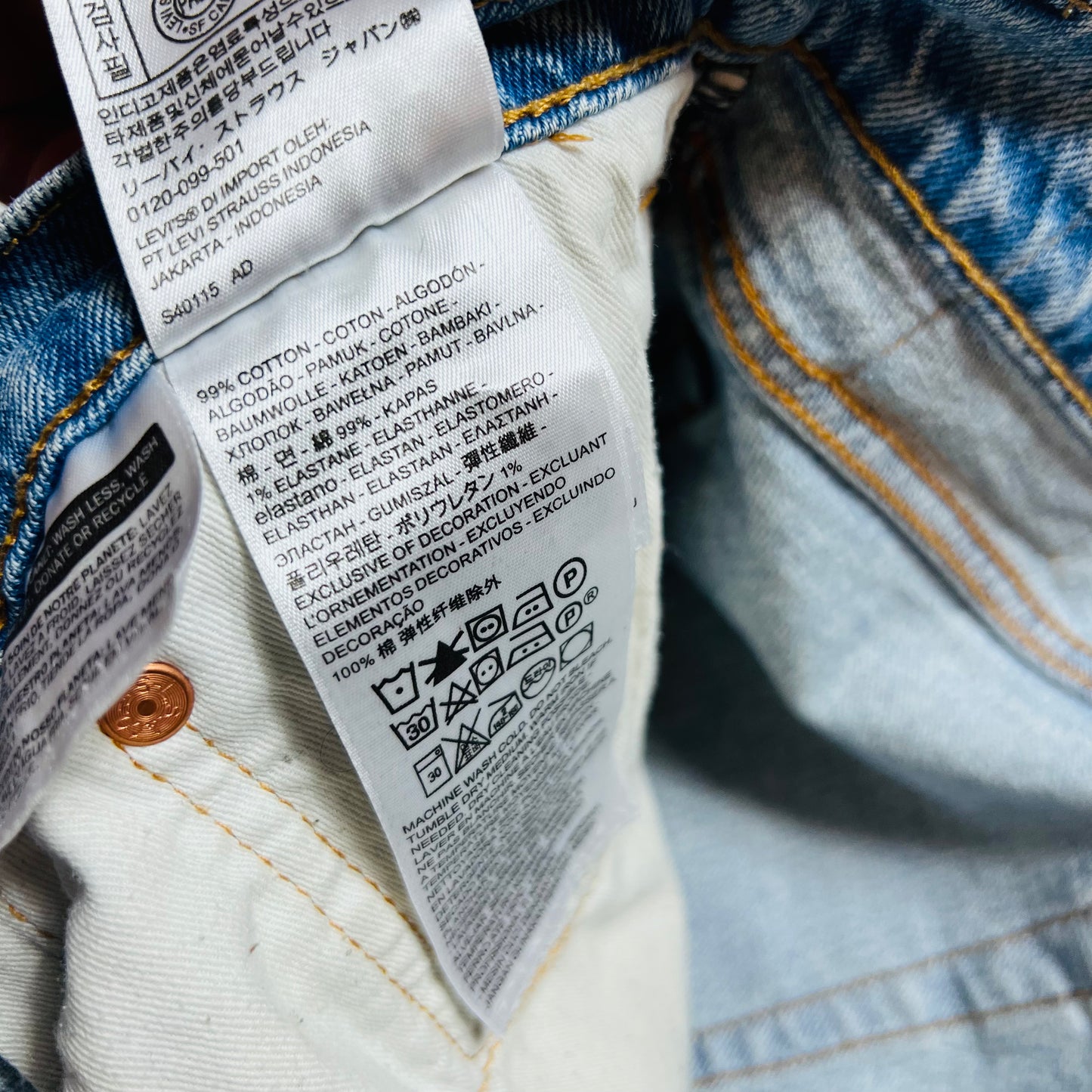 Levis 512 Slim Taper Blue Jeans 34/32 - Cats on Stacks VNTG