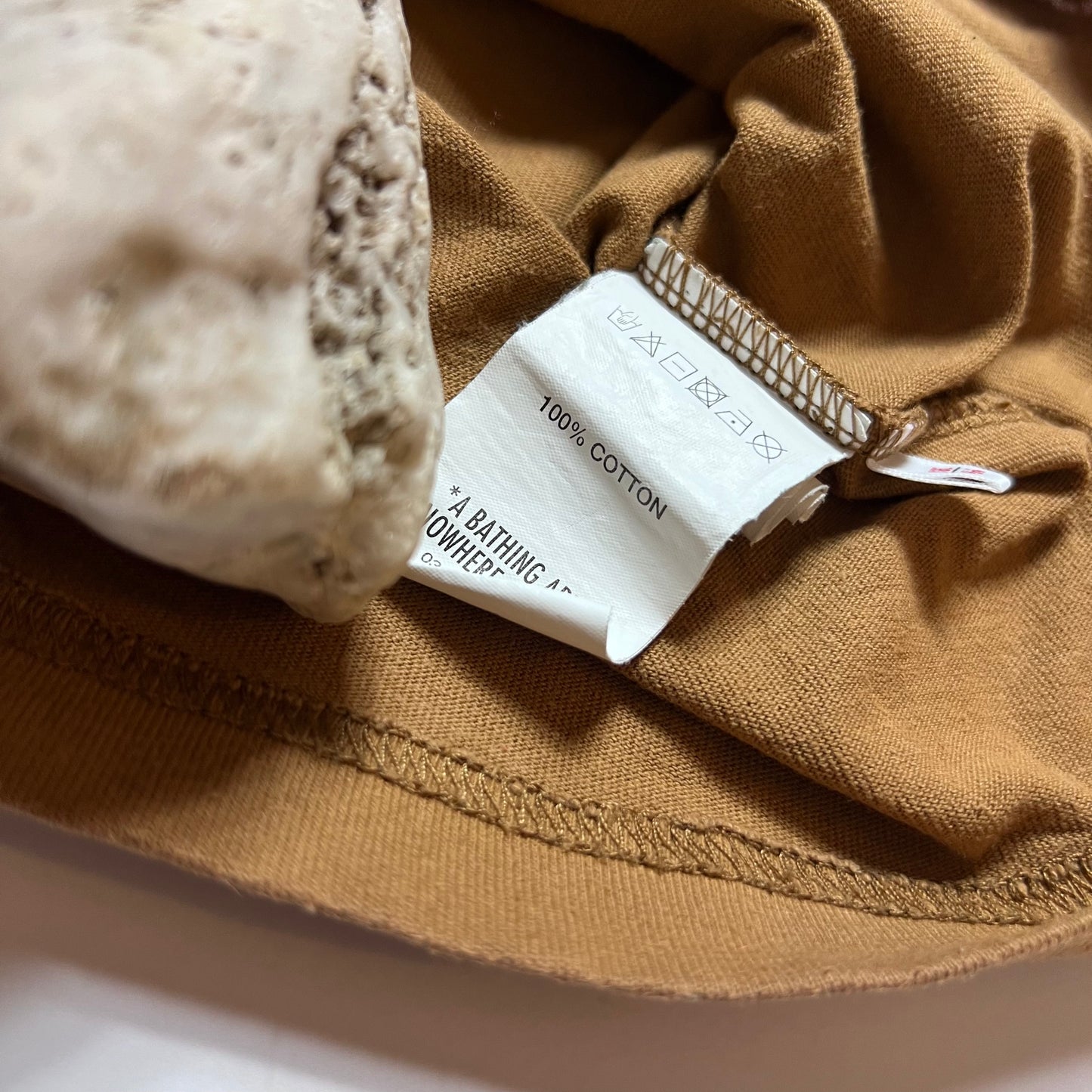 BAPE Aape Now Brown Small Logo T-Shirt L - Cats on Stacks VNTG