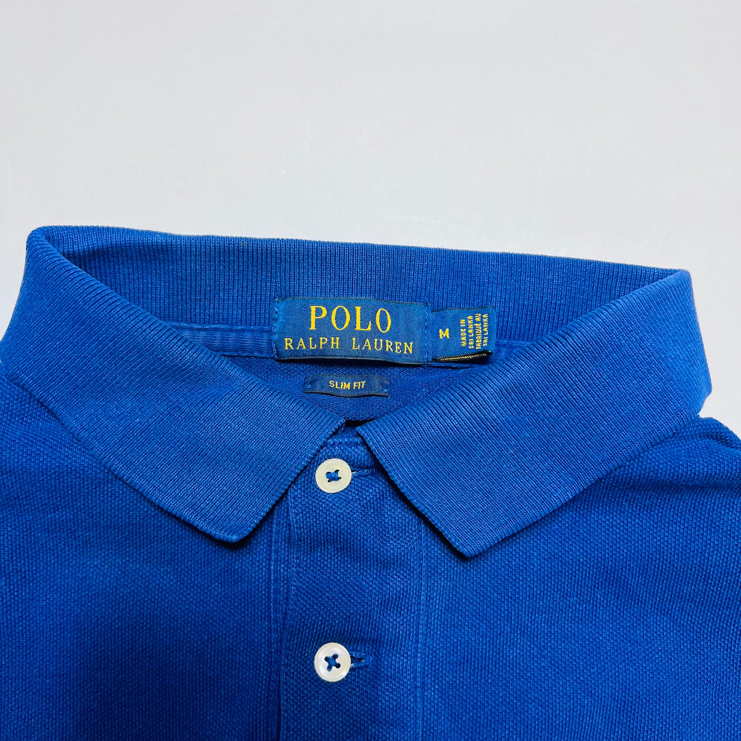 Ralph Lauren Slim Fit Blue Polo Shirt XS / S - Cats on Stacks VNTG