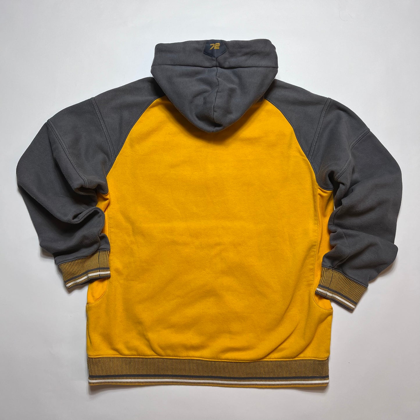 Vintage Nike Cortez Gray Yellow Hoodie M - Cats on Stacks VNTG