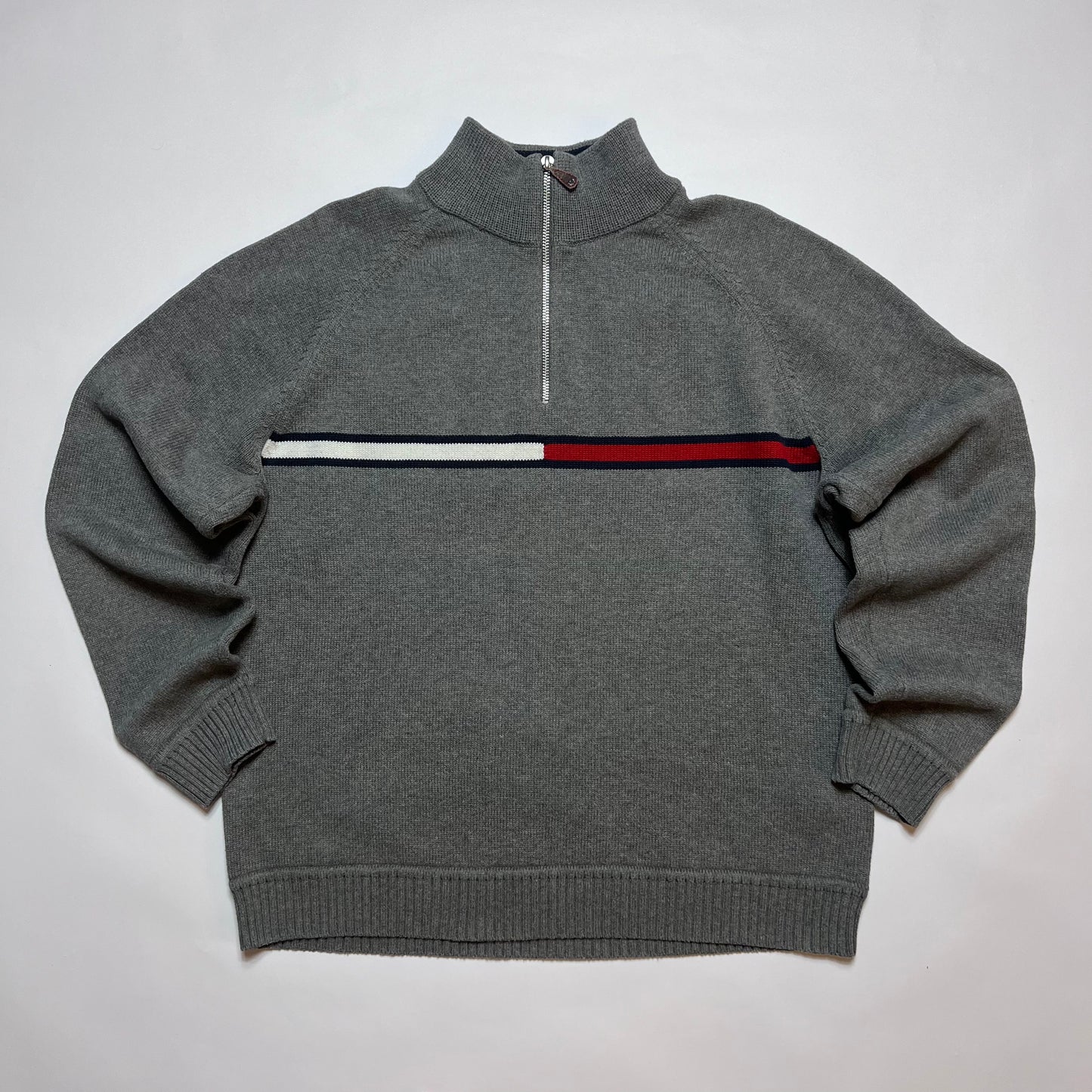 Vintage Tommy Hilfiger Stripe Flag Zipper M / L - Cats on Stacks VNTG