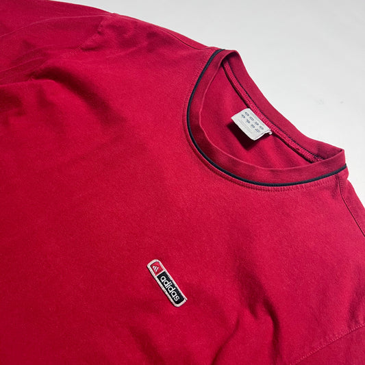 Adidas Vintage Y2K 2000s Mini Box Logo T-Shirt rot L - Cats on Stacks VNTG