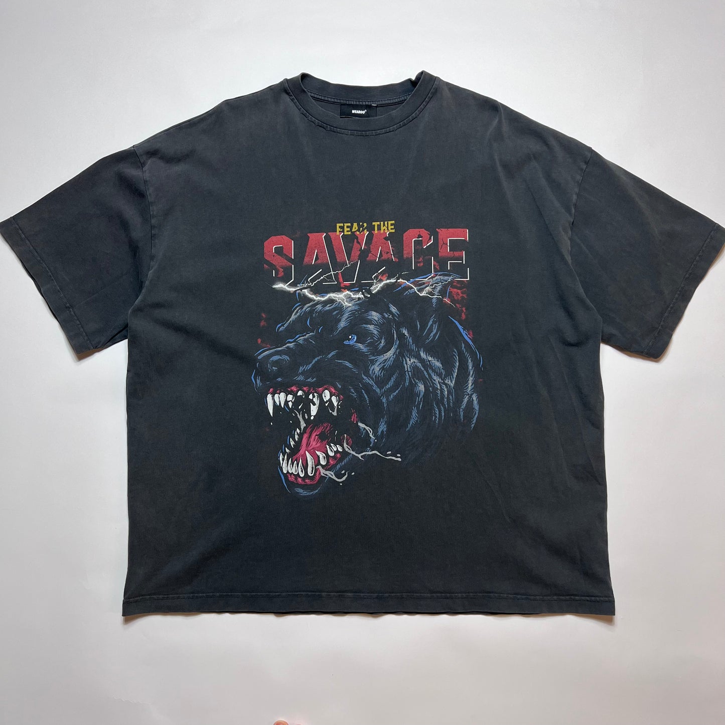 Wearoo Fear the Savage Oversize T-Shirt L - Cats on Stacks VNTG