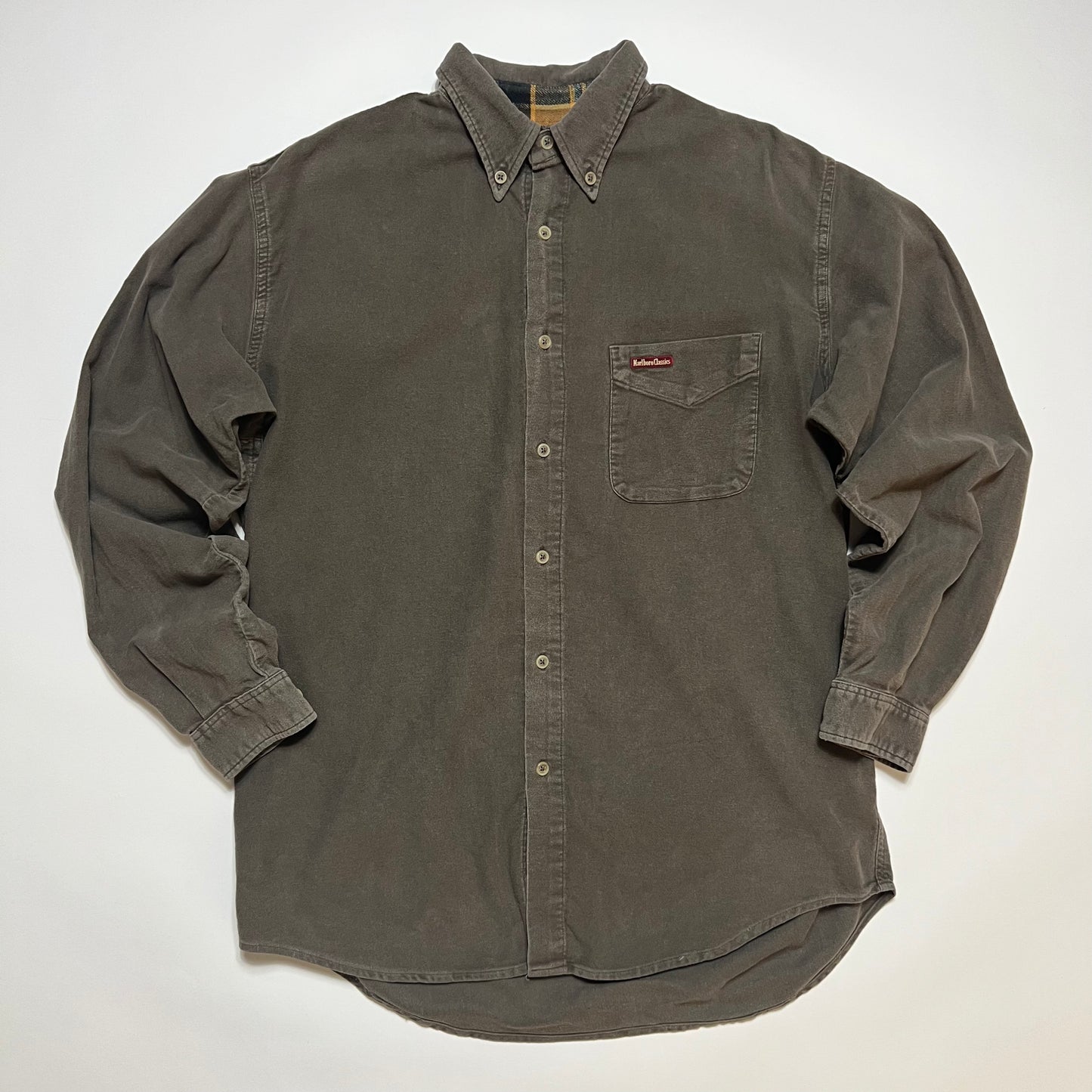 Vintage Marlboro Classics Western Flanell Hemd Shirt grau braun L - Cats on Stacks VNTG