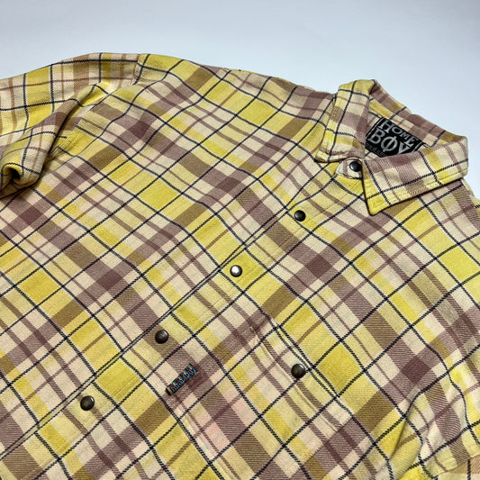 Vintage Home Boy Flanell Hemd Shirt gelb XL - Cats on Stacks VNTG