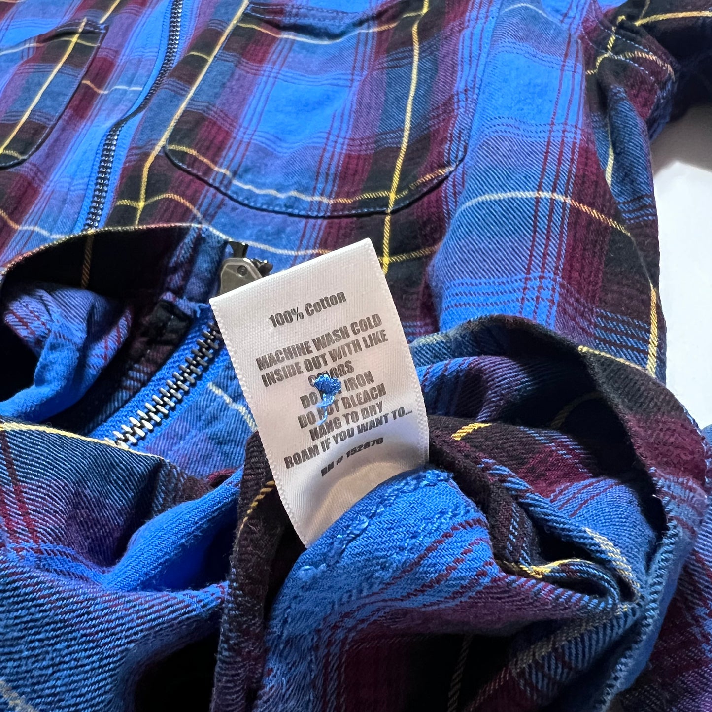 Retro Pleasures Zipper Hemd Shirt blau M / L - Cats on Stacks VNTG