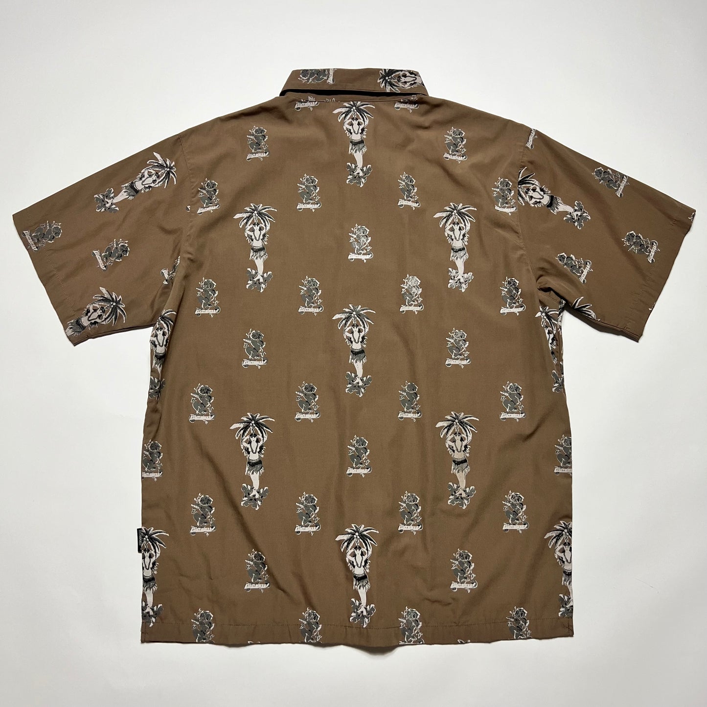 Vintage Fanatic Hawai Hemd Shirt braun L / XL - Cats on Stacks VNTG