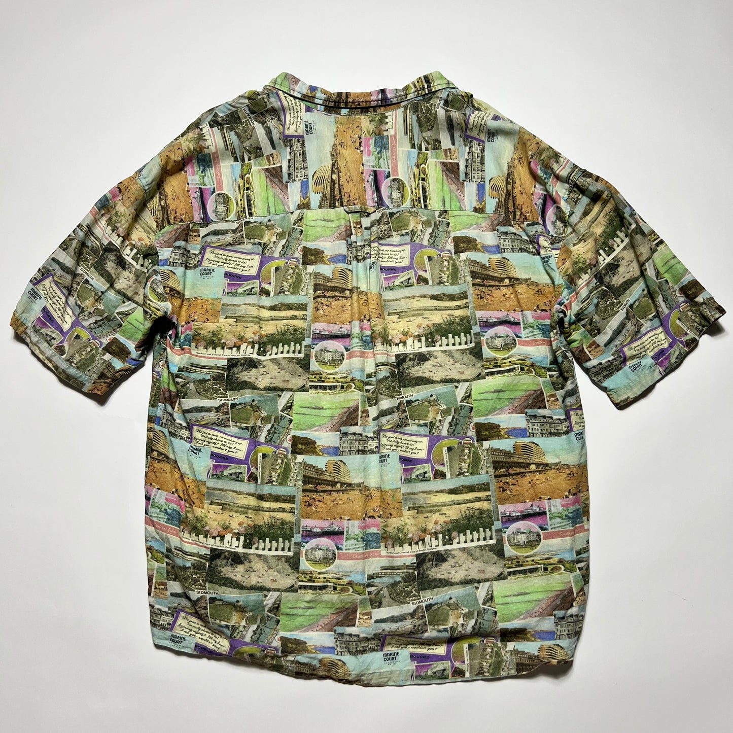 Urban Outfitters England Vacation Hemd Shirt grün M / L - Cats on Stacks VNTG