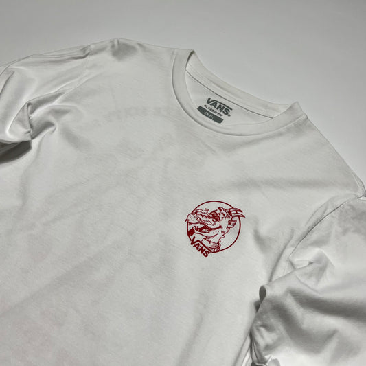 VANS Bring Heat Dragon Retro Longsleeve Shirt weiß S - Cats on Stacks VNTG
