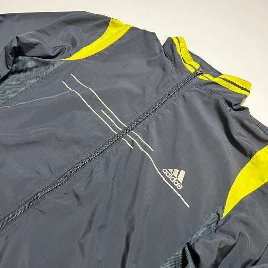 Vintage Adidas Climashell Tracking Jacke anthrazit grau L - Cats on Stacks VNTG