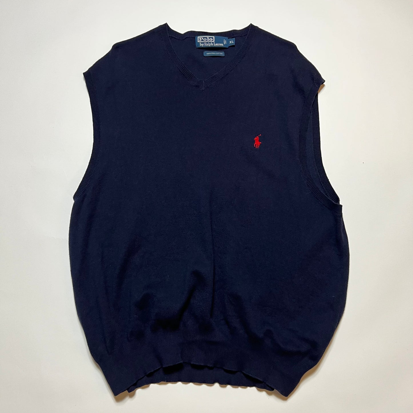 Vintage Ralph Lauren Pullunder Pullover blau XL - Cats on Stacks VNTG