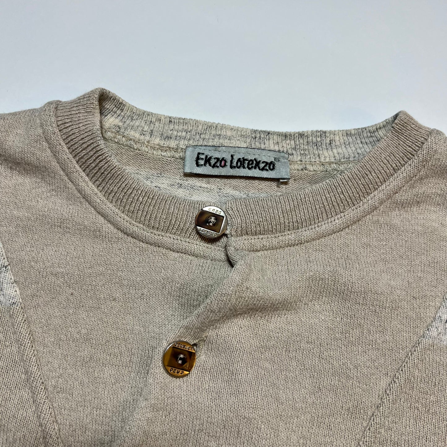 Vintage Enzo Lorenzo Sport 1928 Pullover beige L / XL - Cats on Stacks VNTG