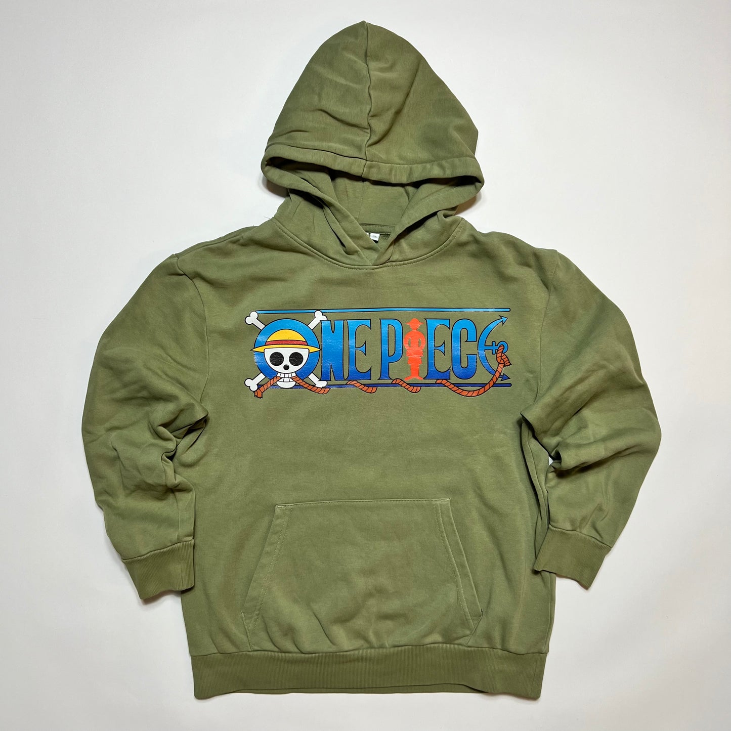 Kids One Piece Hoodie Pullover grün Größe 158 - Cats on Stacks VNTG