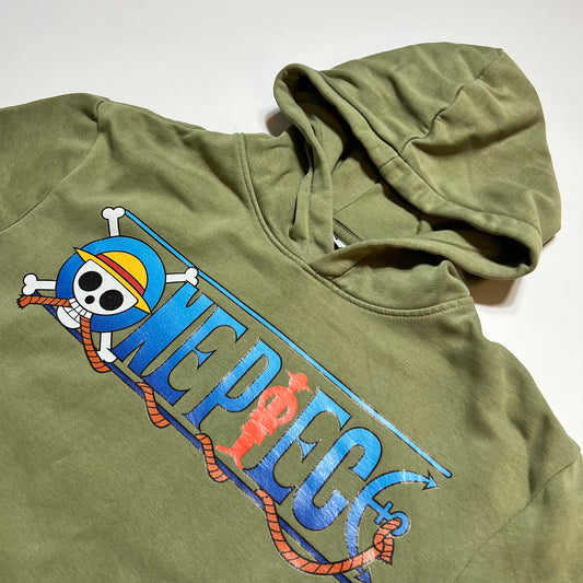 Kids One Piece Hoodie Pullover grün Größe 158 - Cats on Stacks VNTG