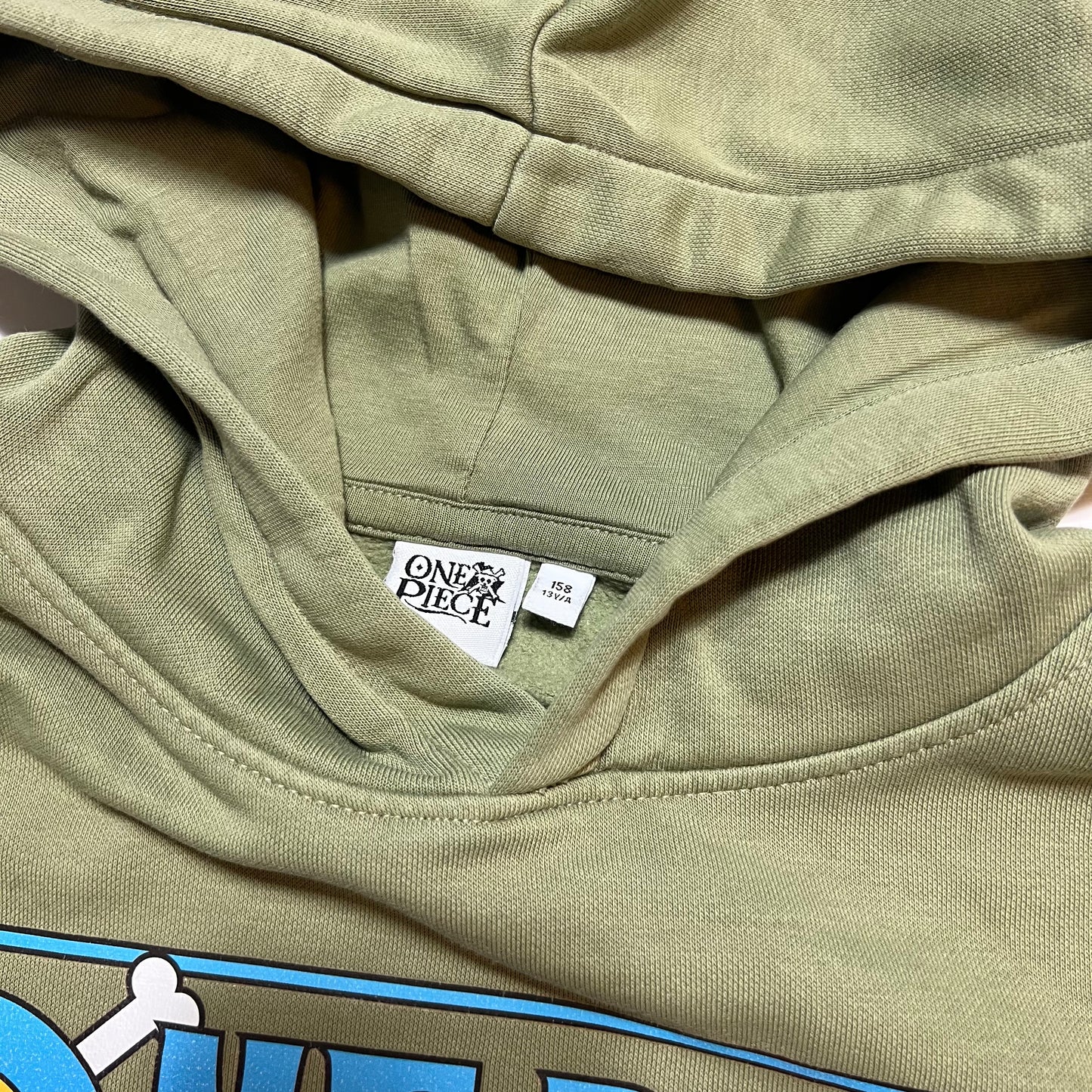 Kids One Piece Hoodie Pullover grün Größe 158 - Cats on Stacks VNTG