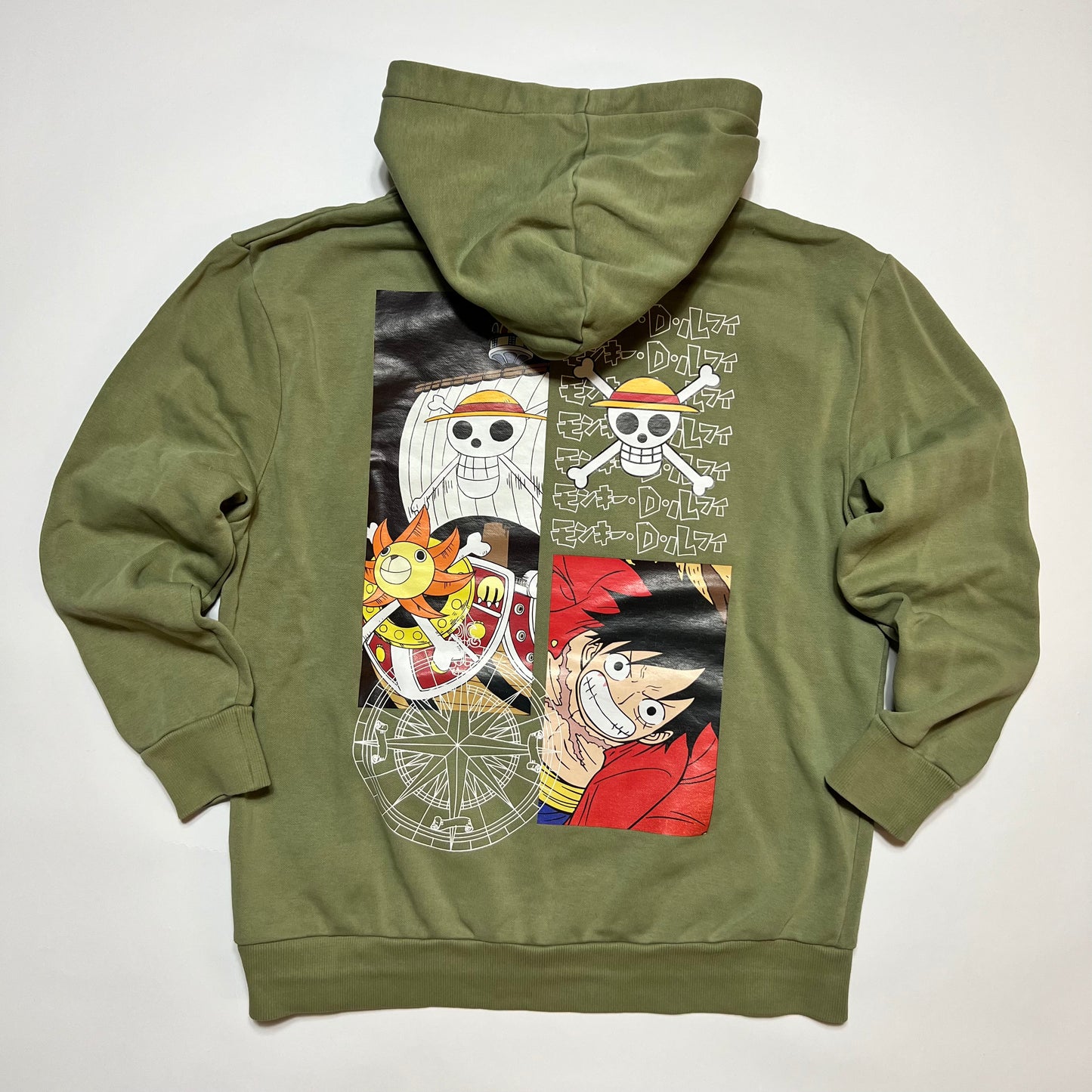 Kids One Piece Hoodie Pullover grün Größe 158 - Cats on Stacks VNTG