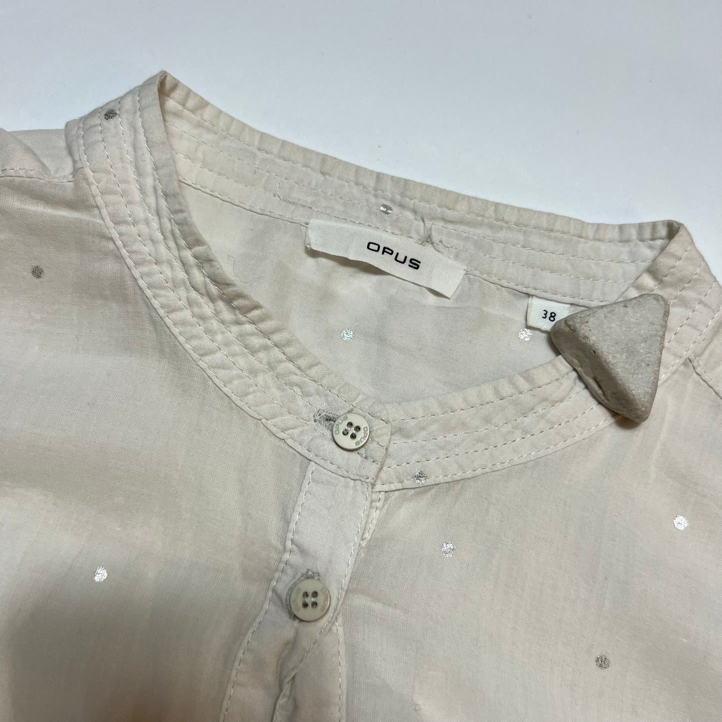 Damen Y2K Opus Fantasy Bluse creme weiß 38 M / L - Cats on Stacks VNTG