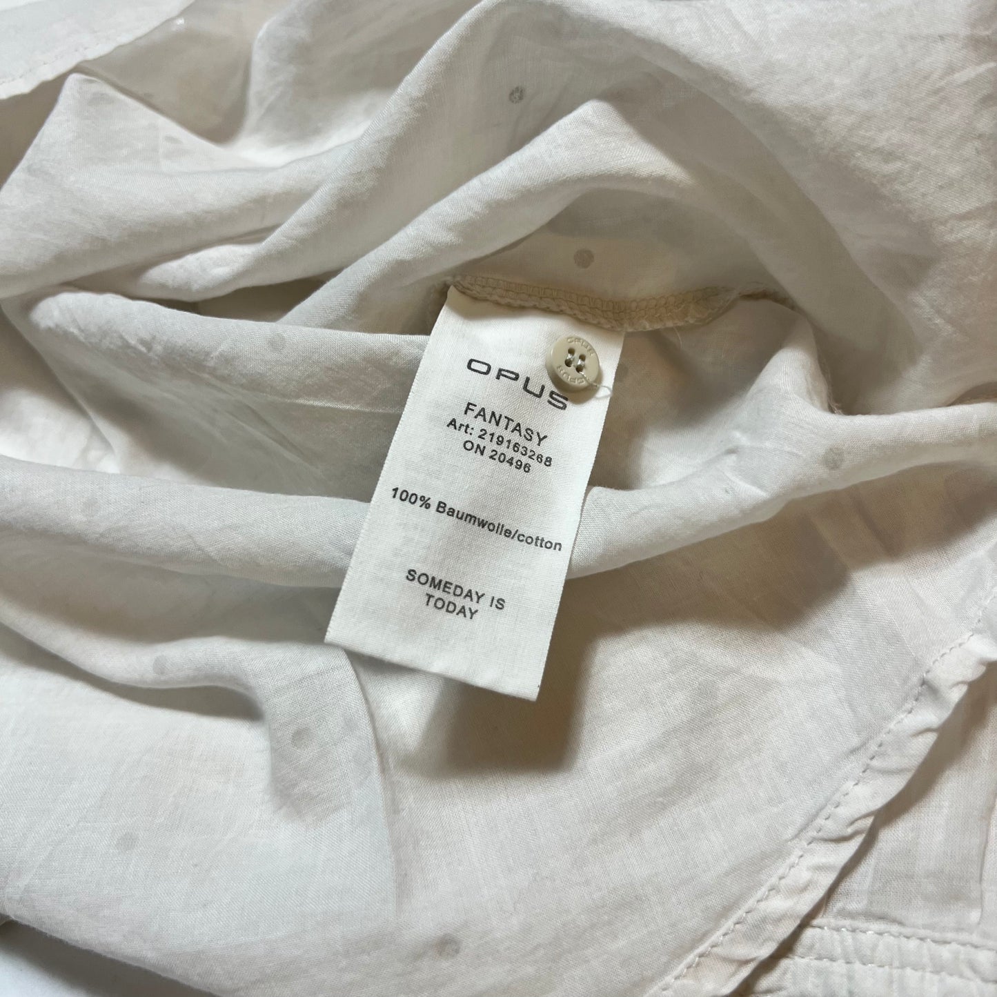 Damen Y2K Opus Fantasy Bluse creme weiß 38 M / L - Cats on Stacks VNTG