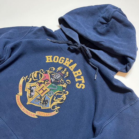 Damen Y2K Harry Potter Hogwarts Hoodie blau XL - Cats on Stacks VNTG