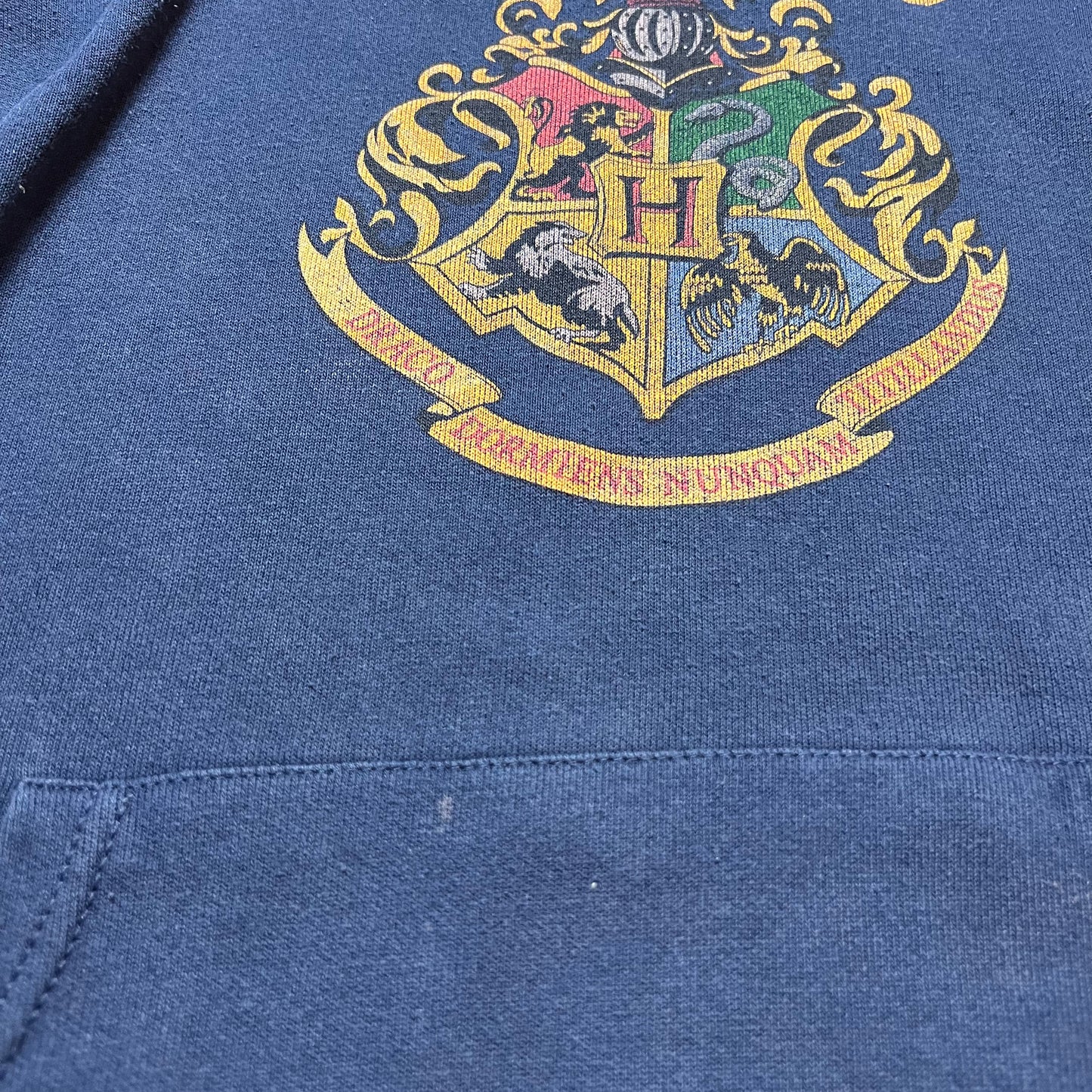 Damen Y2K Harry Potter Hogwarts Hoodie blau XL - Cats on Stacks VNTG