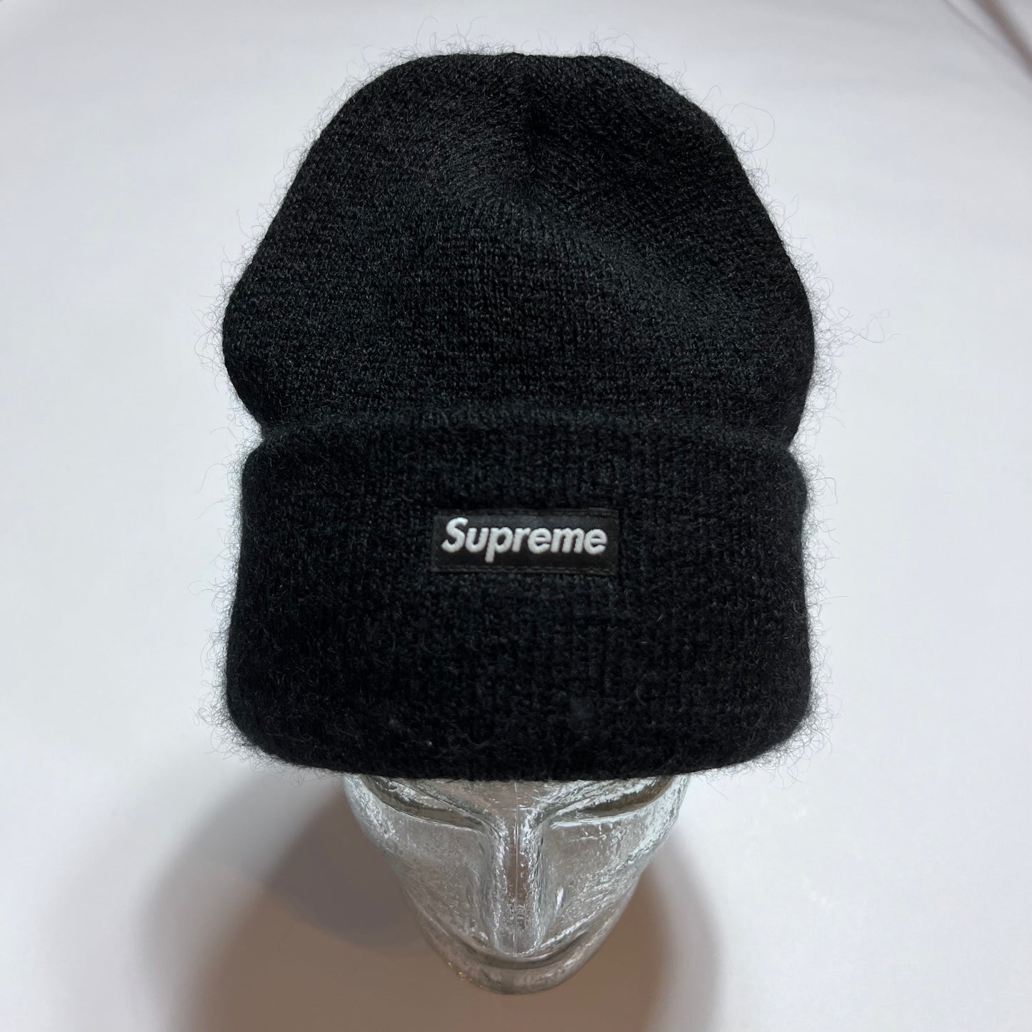 Supreme Kid Mohair Wollmütze Beanie schwarz - Cats on Stacks VNTG