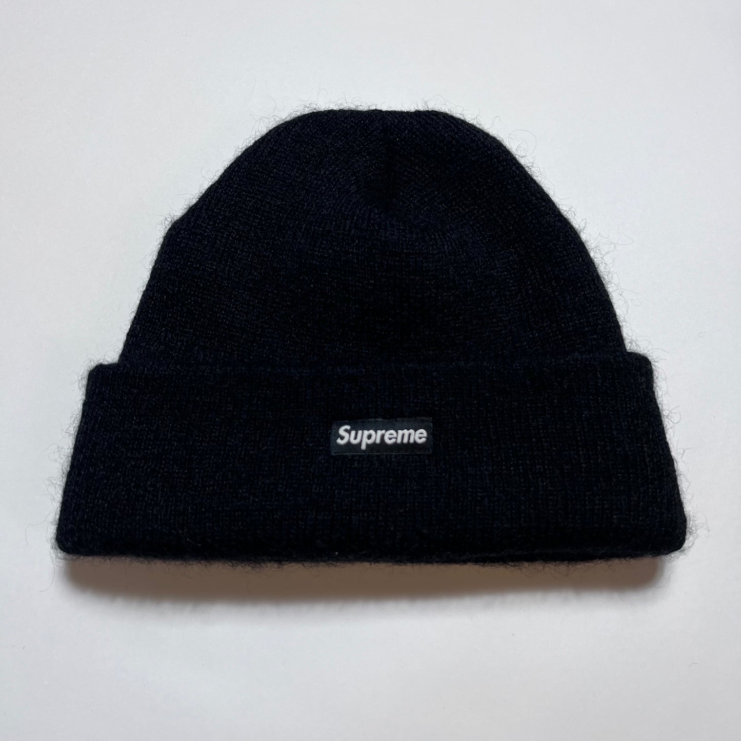 Supreme Kid Mohair Wollmütze Beanie schwarz - Cats on Stacks VNTG