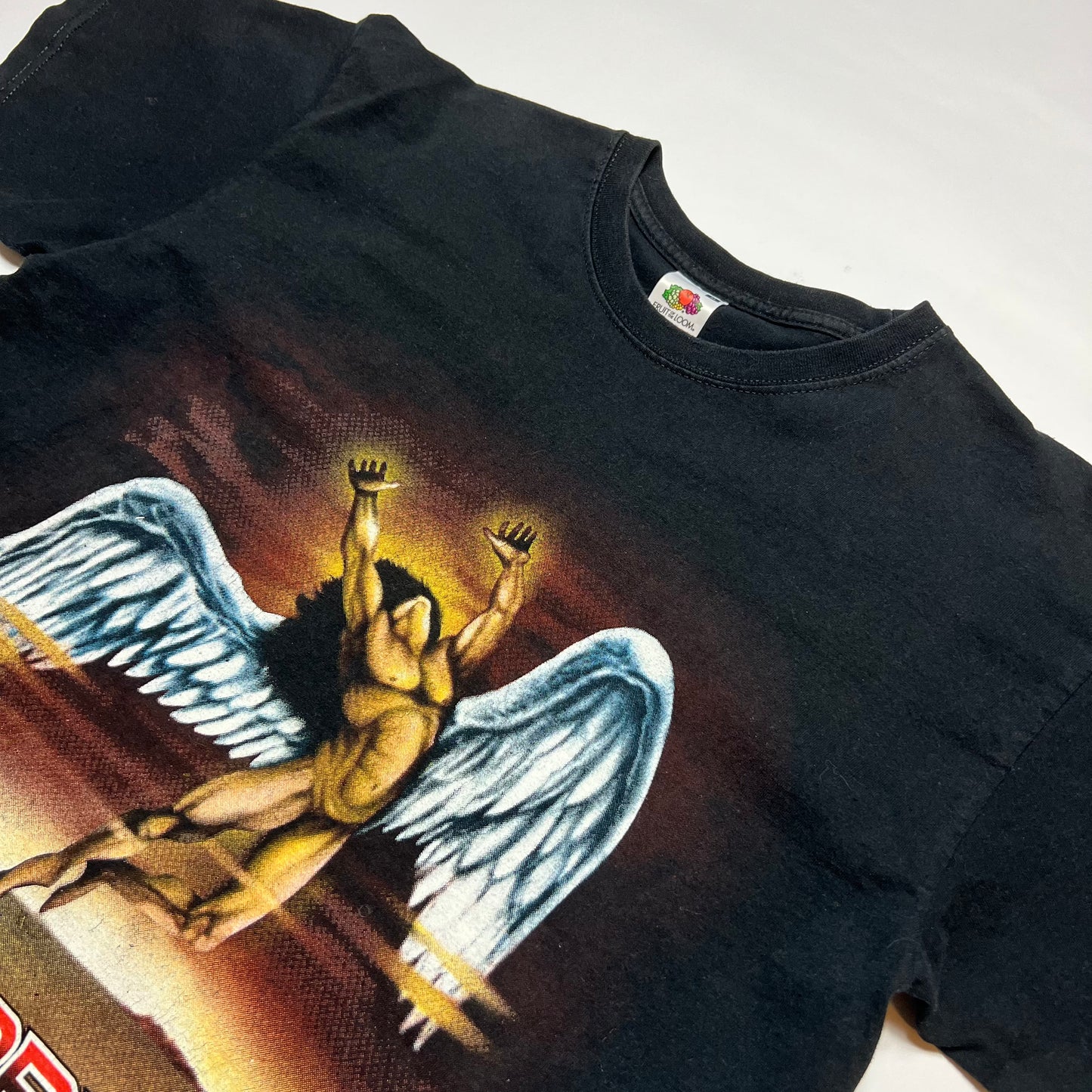 Vintage Led Zeppelin Shirt Angel Swan Song Graphic Band T-Shirt schwarz S / M - Cats on Stacks VNTG