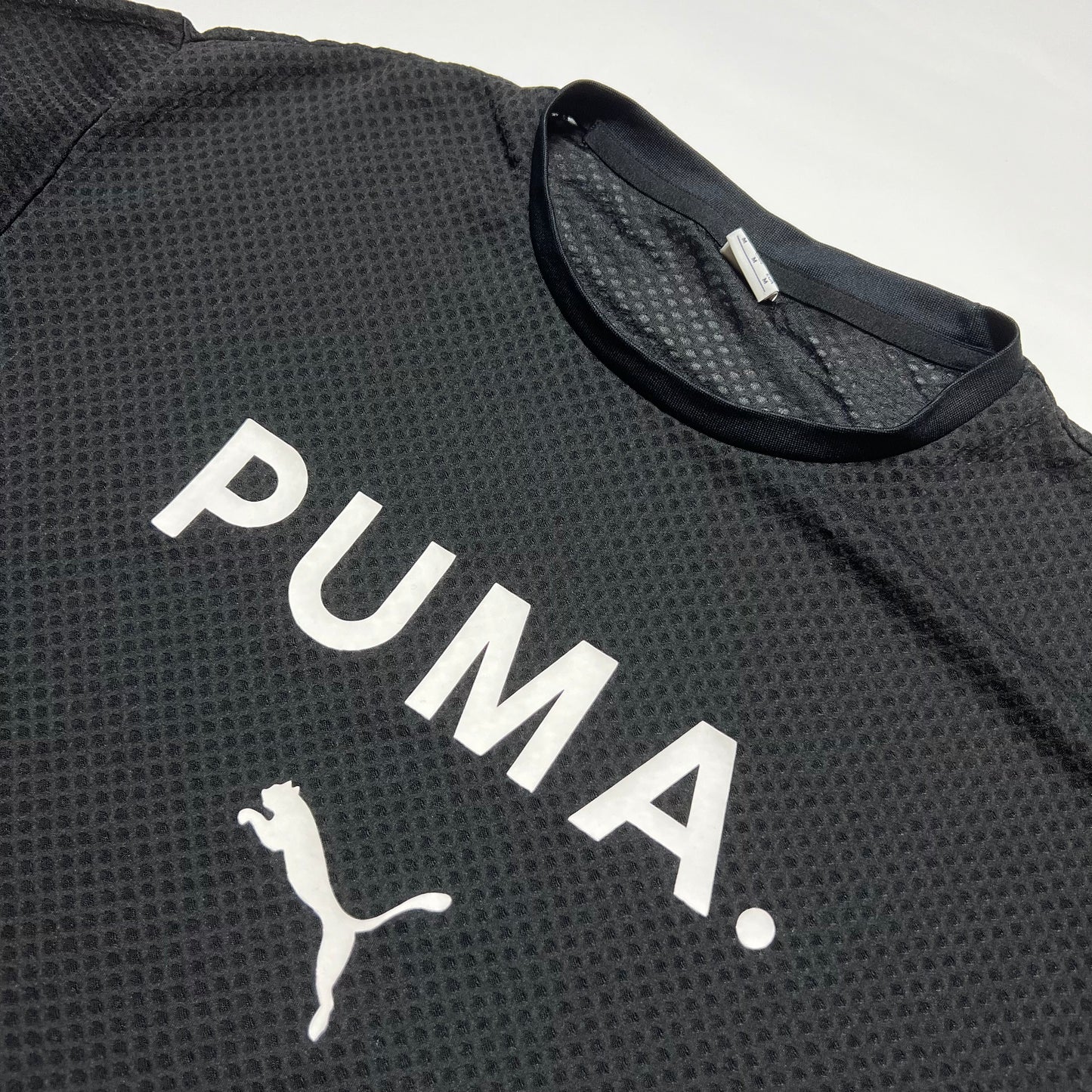 Y2K Retro Puma Netz Crop Top Shirt schwarz L / XL - Cats on Stacks VNTG