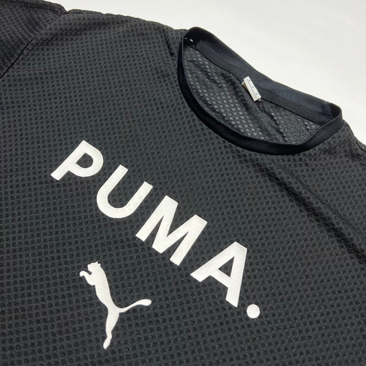 Damen Puma Retro Netz Crop Top Shirt schwarz L / XL - Cats on Stacks VNTG