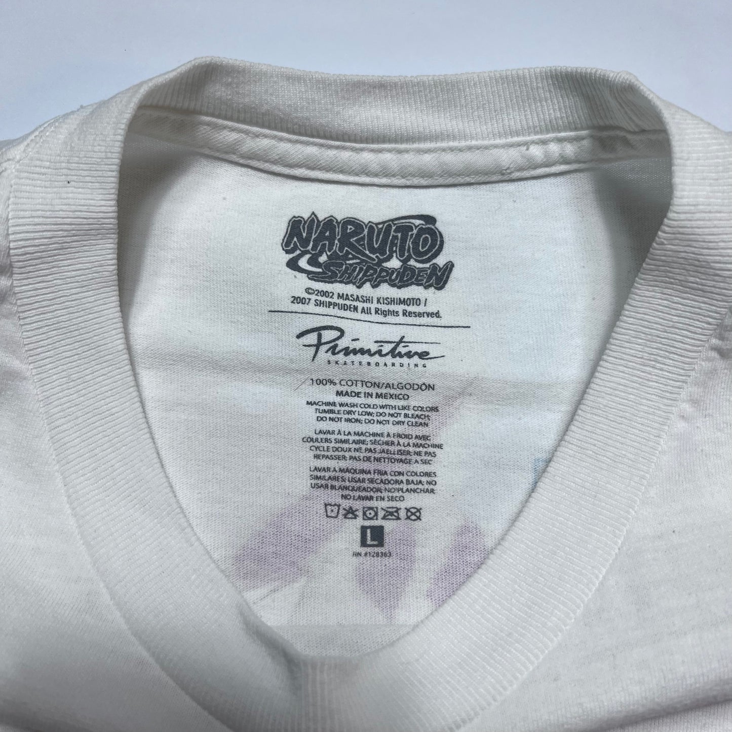 Primitive x Naruto Shippuden / Kakashi T-Shirt weiß M / L - Cats on Stacks VNTG