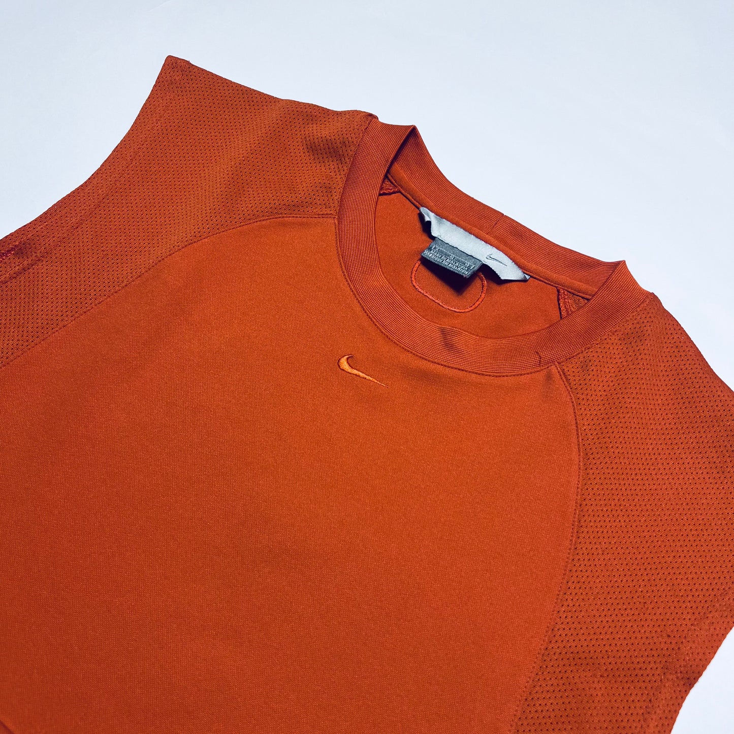 Vintage Nike Mini Swoosh Basketball Jersey Tank Top Shirt orange L - Cats on Stacks VNTG