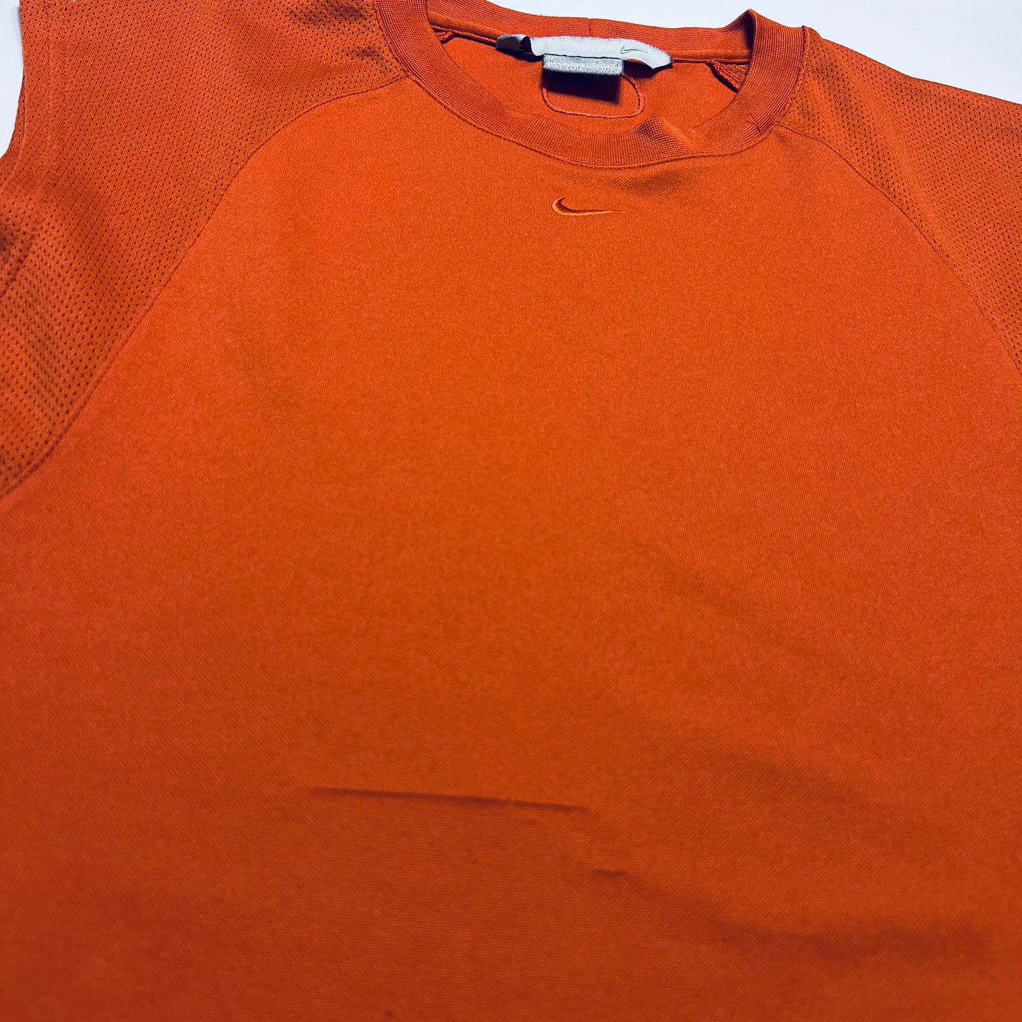 Vintage Nike Mini Swoosh Basketball Jersey Tank Top Shirt orange L - Cats on Stacks VNTG