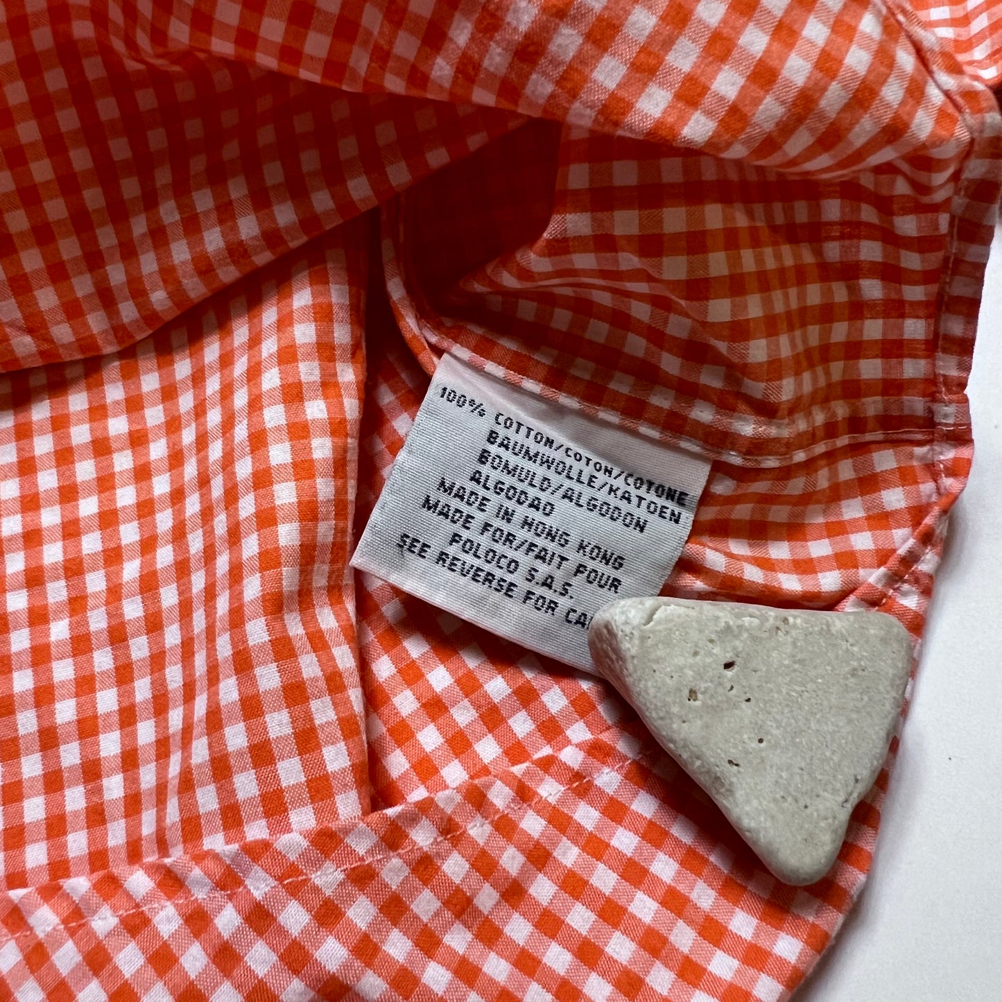 Vintage Polo by Ralph Lauren Hemd Shirt orange kariert L - Cats on Stacks VNTG