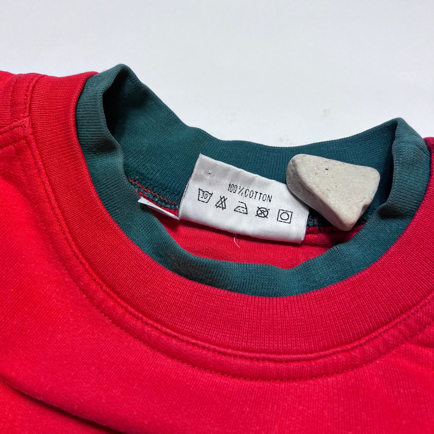 Vintage Chiemsee Spellout Double Crewneck Pullover rot L / XL - Cats on Stacks VNTG