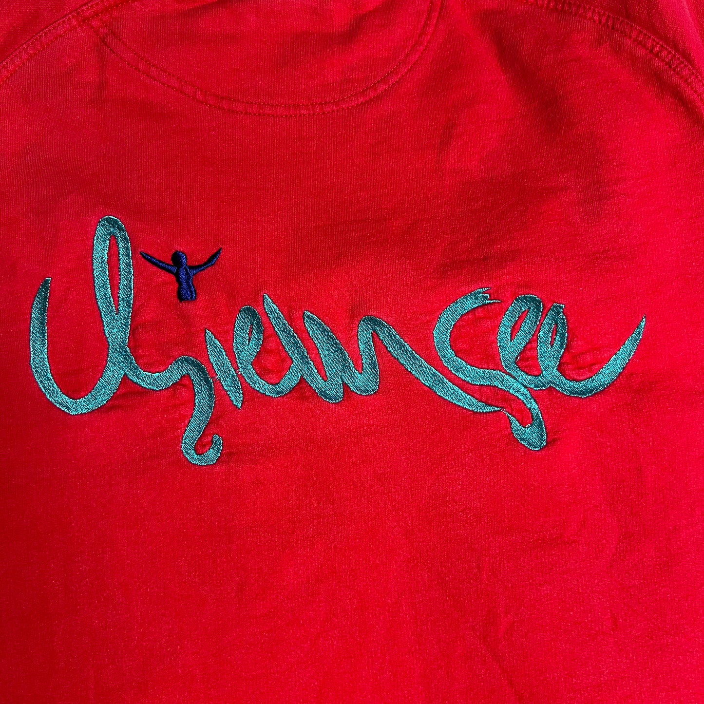 Vintage Chiemsee Spellout Double Crewneck Pullover rot L / XL - Cats on Stacks VNTG