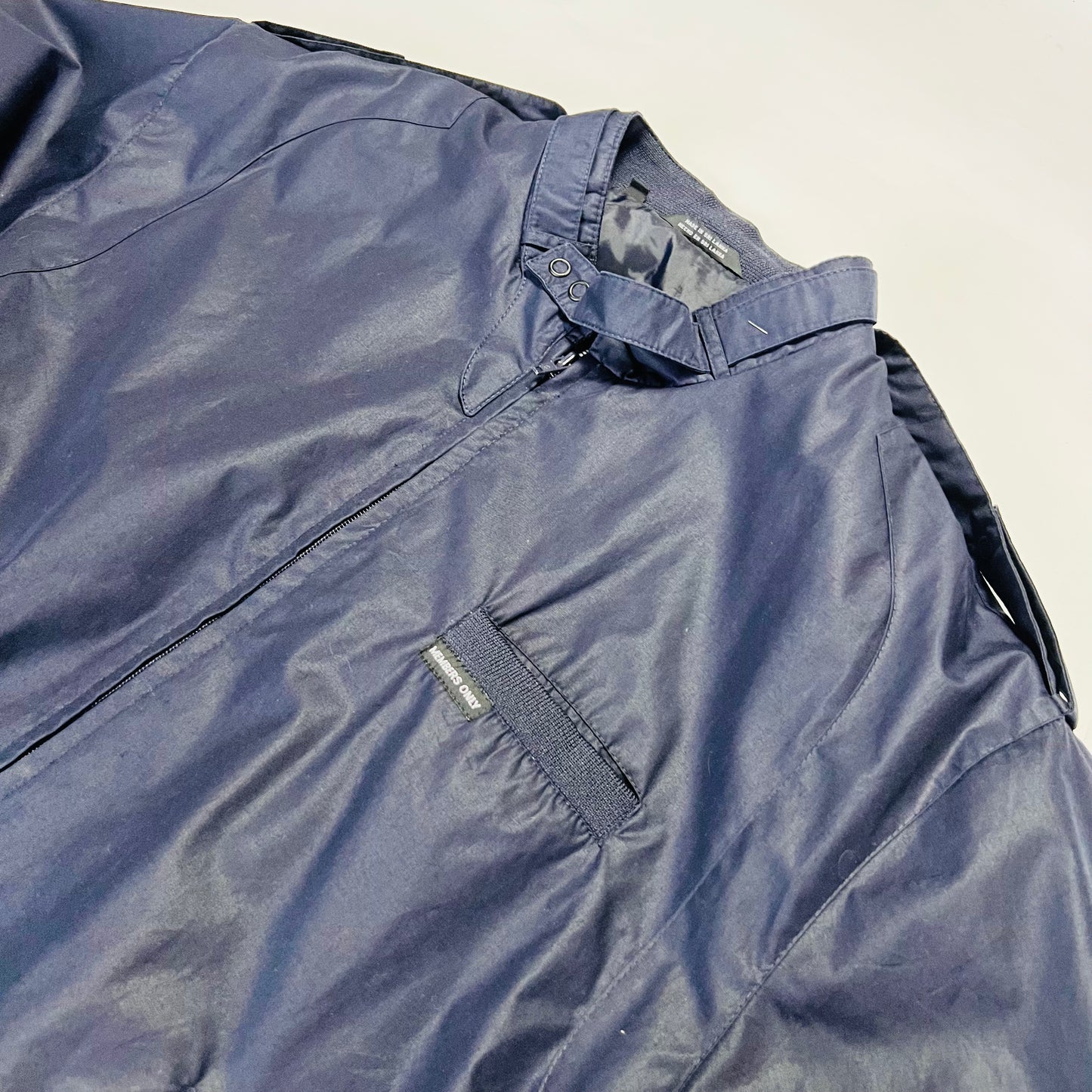 Members Only Vintage 90s Iconic Racer Bomberjacke blau L / XL