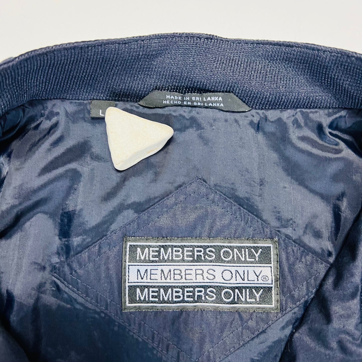 Members Only Vintage 90s Iconic Racer Bomberjacke blau L / XL