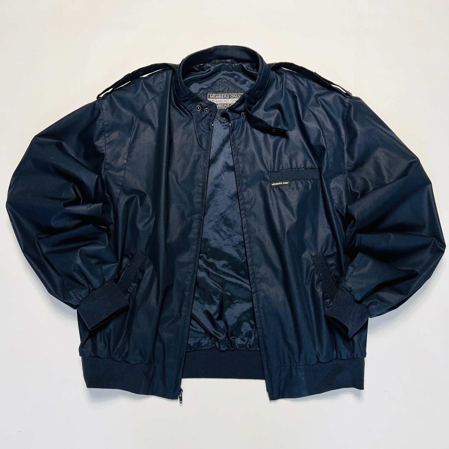 Members Only Vintage 90s Iconic Racer Bomberjacke blau L / XL