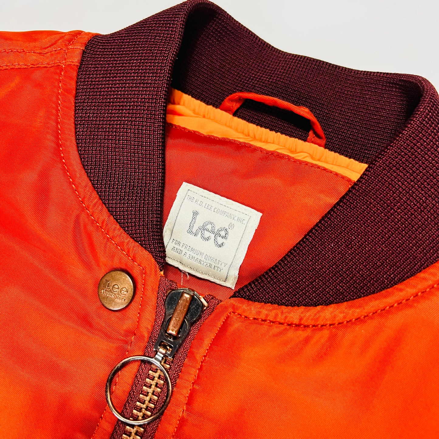 Damen Lee Vintage 90s Bomberjacke orange M / L