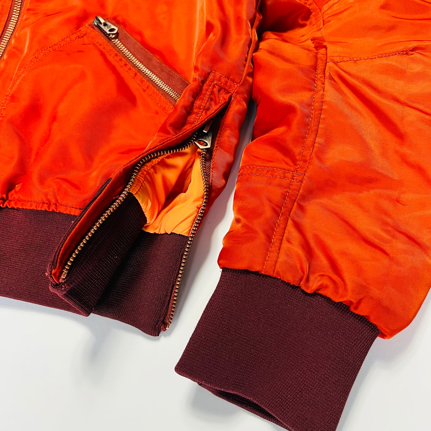 Damen Lee Vintage 90s Bomberjacke orange M / L