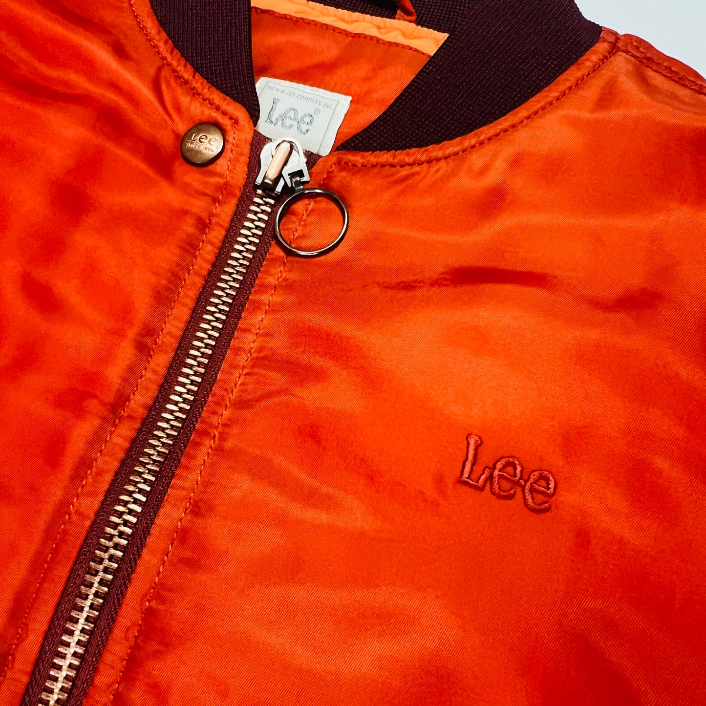 Damen Lee Vintage 90s Bomberjacke orange M / L